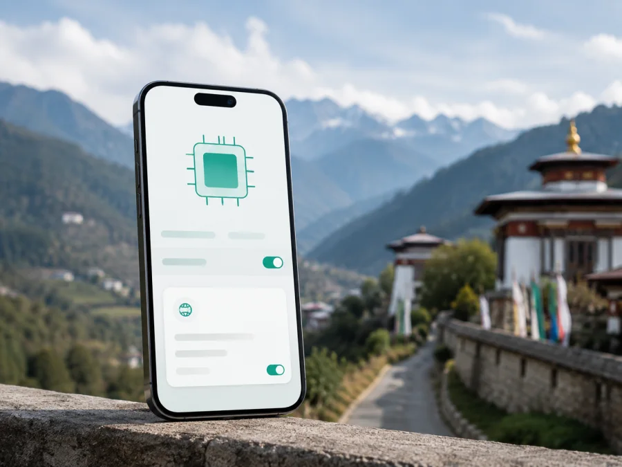 B-Mobile eSIM in Bhutan: für Reisende