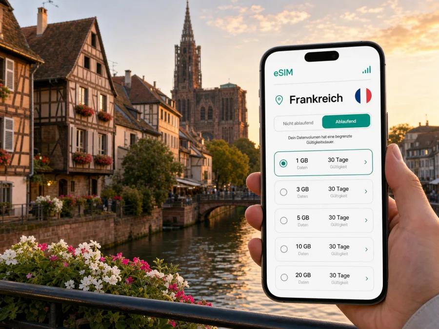 Straßburg eSIM: mobiles Internet auf Reisen