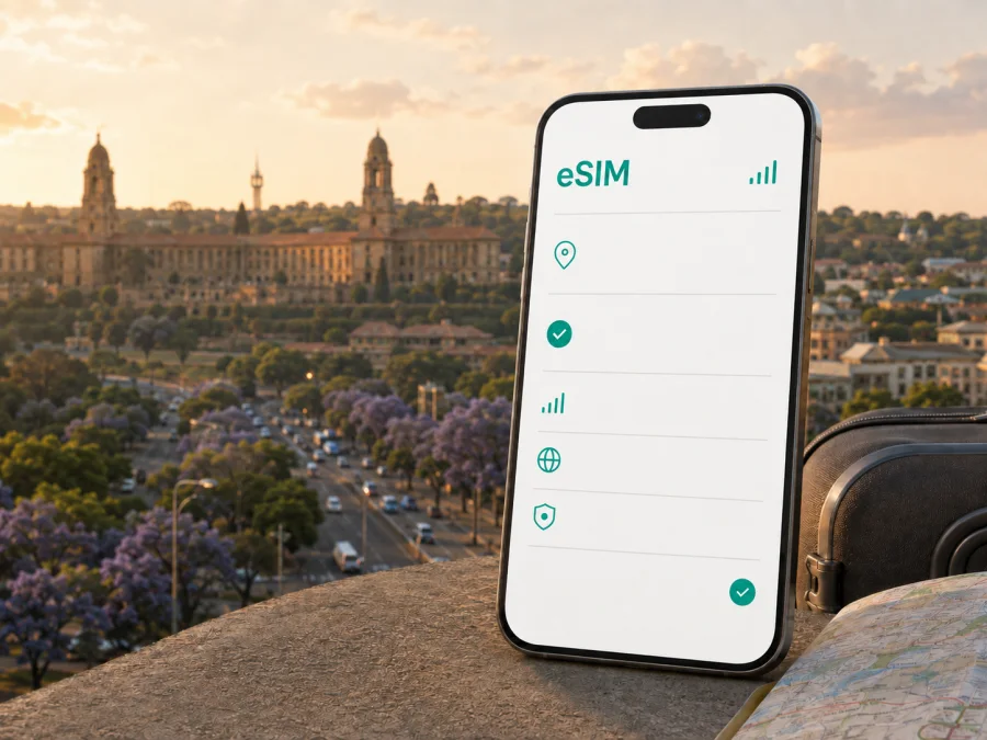 eSIM für Pretoria: mobiles Internet auf Reisen
