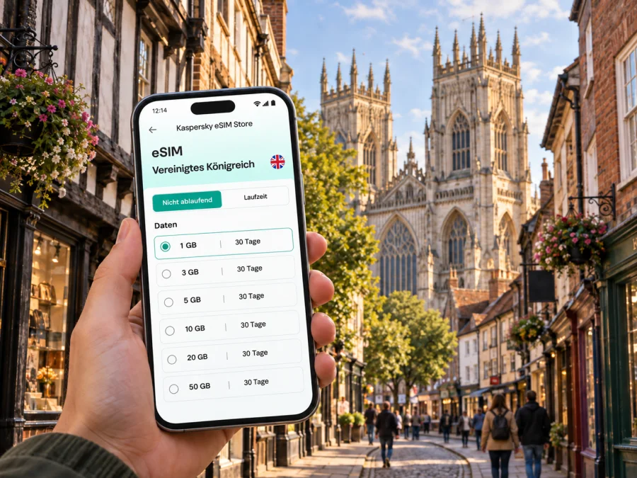 York eSIM: mobiles Internet für Ihre Reise