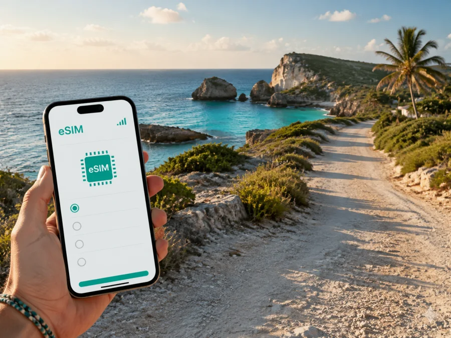 Middle Caicos: eSIM für mobiles Internet