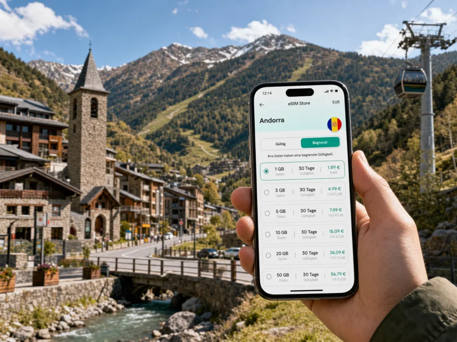 Canillo eSIM: Internet für Andorra-Reisen
