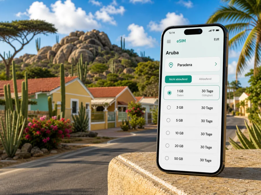 eSIM Paradera: mobiles Internet auf Aruba