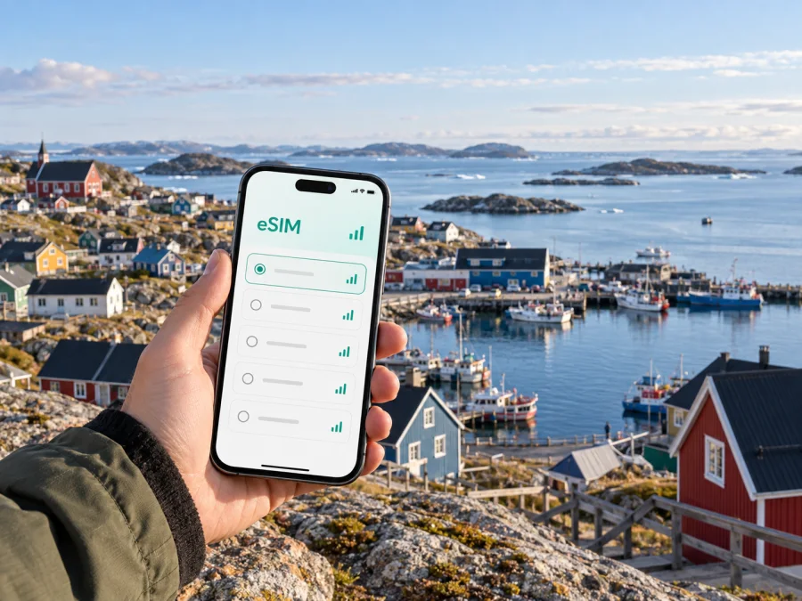 Aasiaat: eSIM und mobiles Internet in Grönland