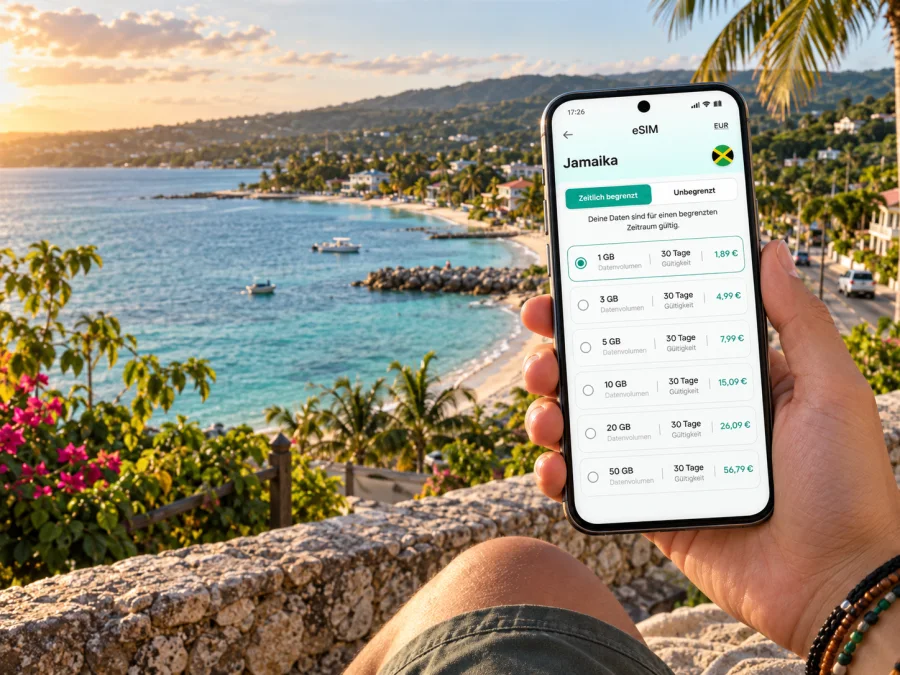 Runaway Bay eSIM: mobiles Internet für Jamaika