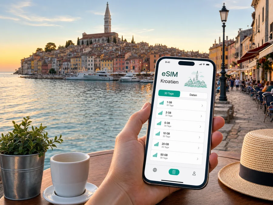 Rovinj eSIM: mobiles Internet für die Reise