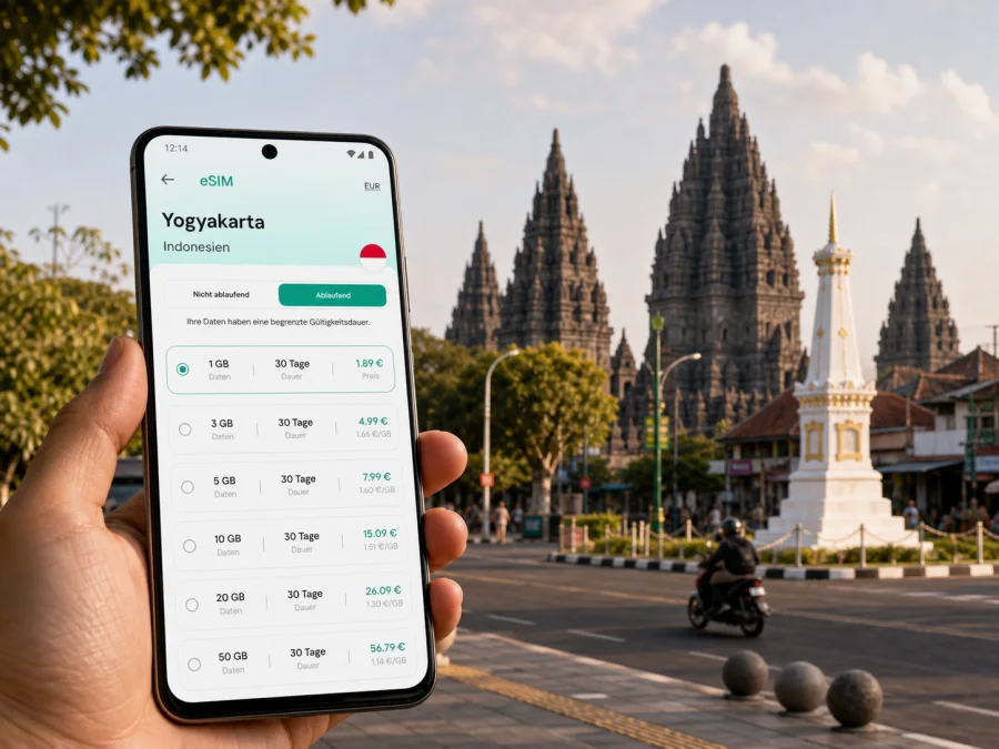 Yogyakarta eSIM: mobiles Internet in Indonesien