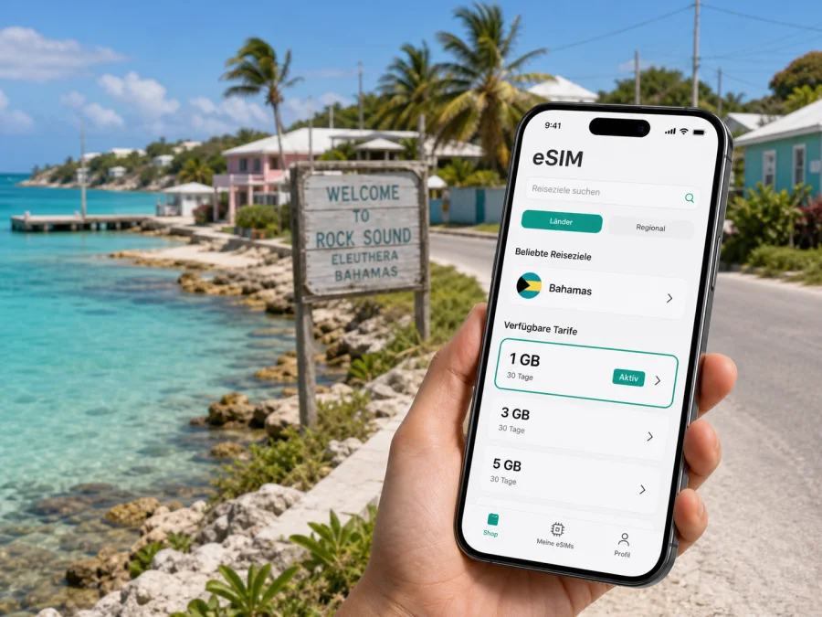 Rock Sound eSIM: Internet auf den Bahamas