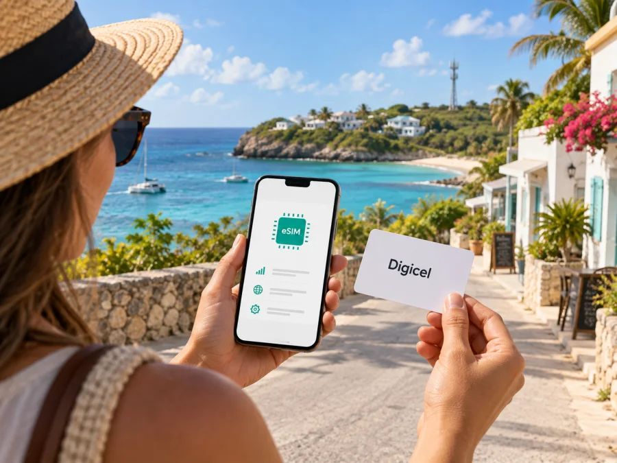 Digicel eSIM auf Anguilla: Was Reisende prüfen sollten