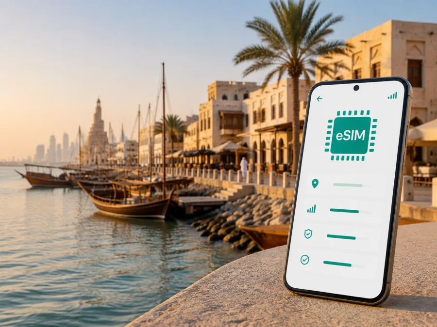 Al Wakrah eSIM: Mobiles Internet in Katar