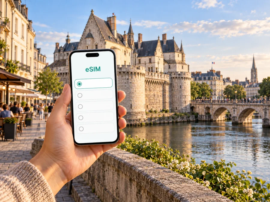 Nantes eSIM: Mobiles Internet in der Stadt