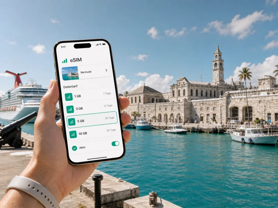 Dockyard eSIM: Internet für Bermuda-Reisen