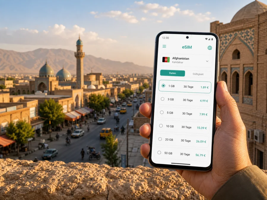 Kandahar eSIM: mobiles Internet für Ihre Reise