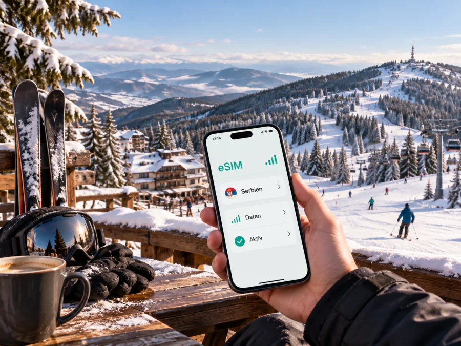 eSIM für Kopaonik: mobiles Internet in Serbien