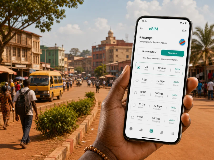 Kananga eSIM: Internet für Ihre Reise