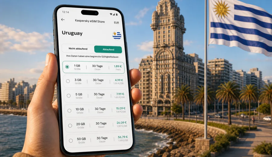 eSIM Uruguay: mobiles Internet für Ihre Reise