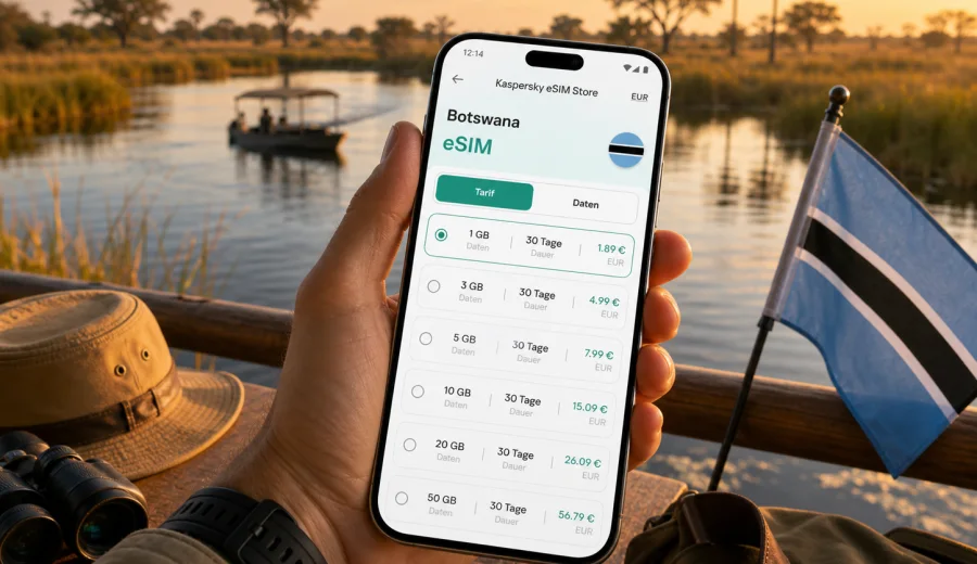 eSIM Botswana: mobile Verbindung und Internet