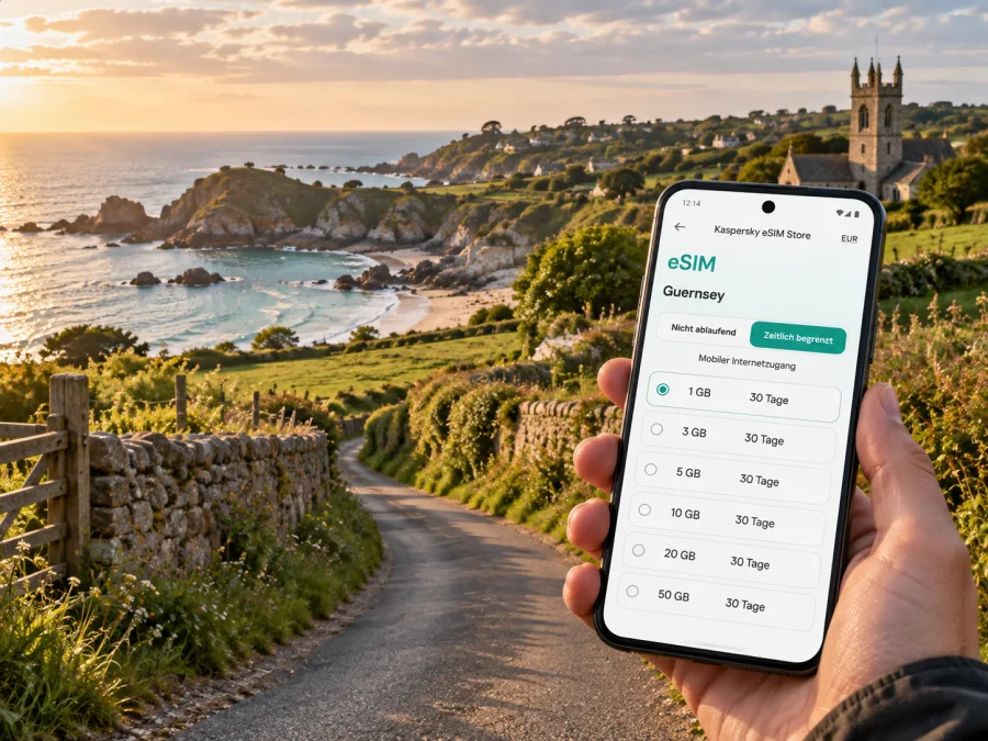 Torteval eSIM: mobiles Internet für Guernsey