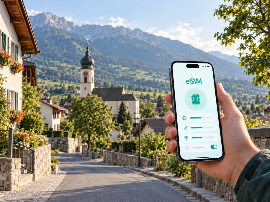Mauren eSIM: Mobiles Internet in Liechtenstein
