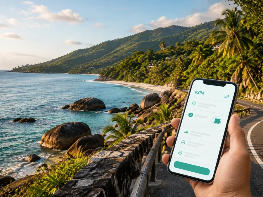 Anse Boileau eSIM: Internet auf Mahé