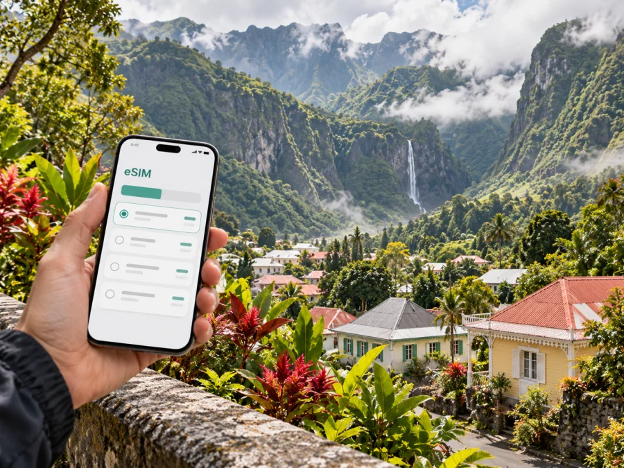 Salazie eSIM: Mobiles Internet auf Réunion