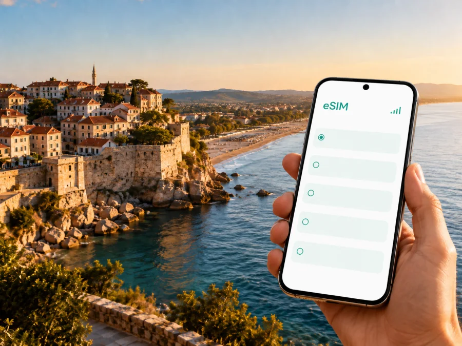eSIM für Ulcinj: mobiles Internet auf Reisen
