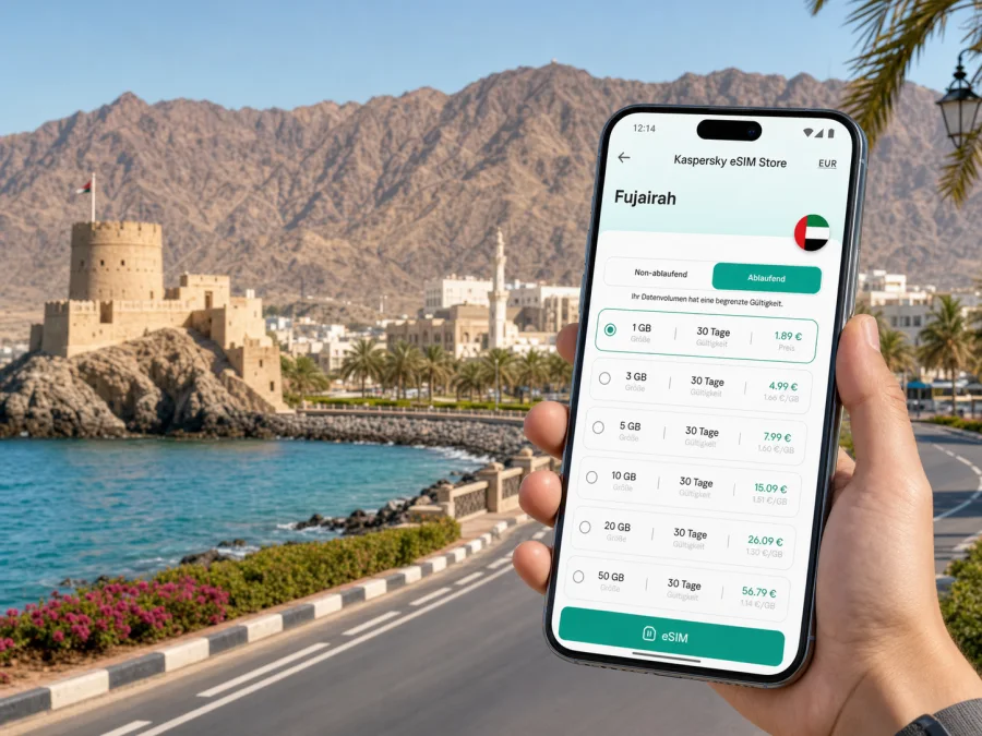 Fujairah eSIM: mobiles Internet auf Reisen