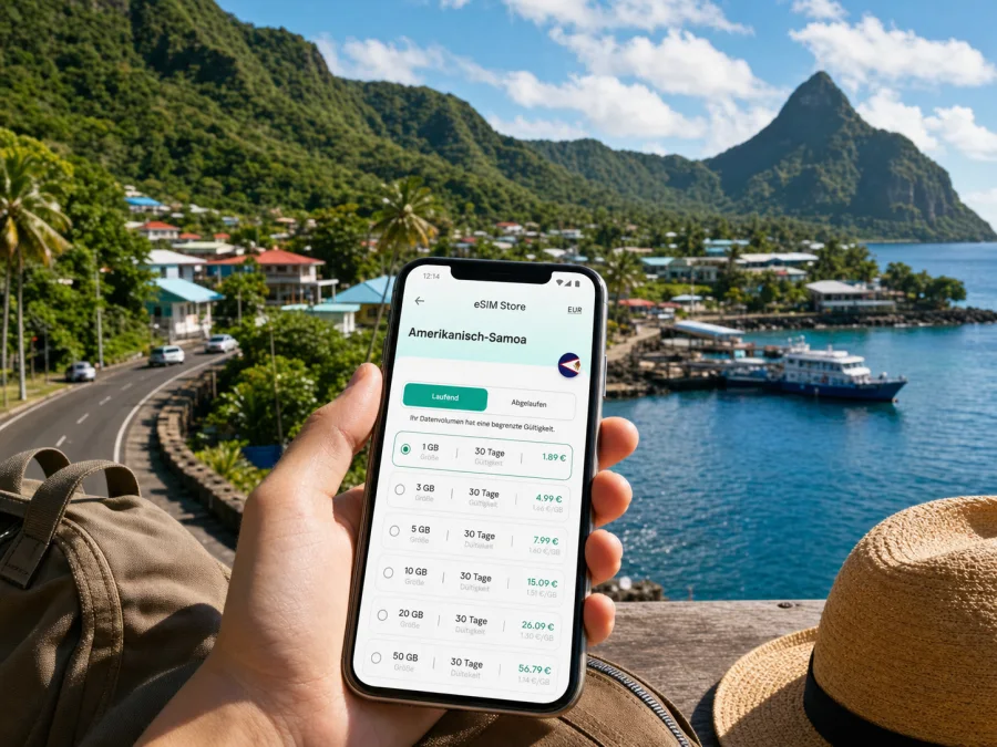 Aua eSIM: Internet für Amerikanisch-Samoa