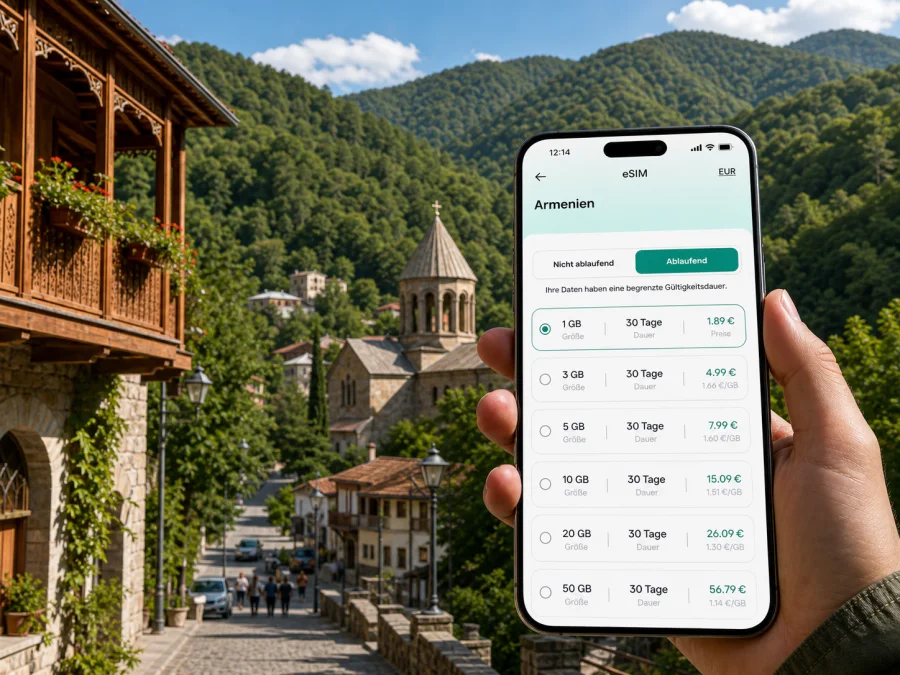 Dilidschan eSIM: mobiles Internet für Armenien