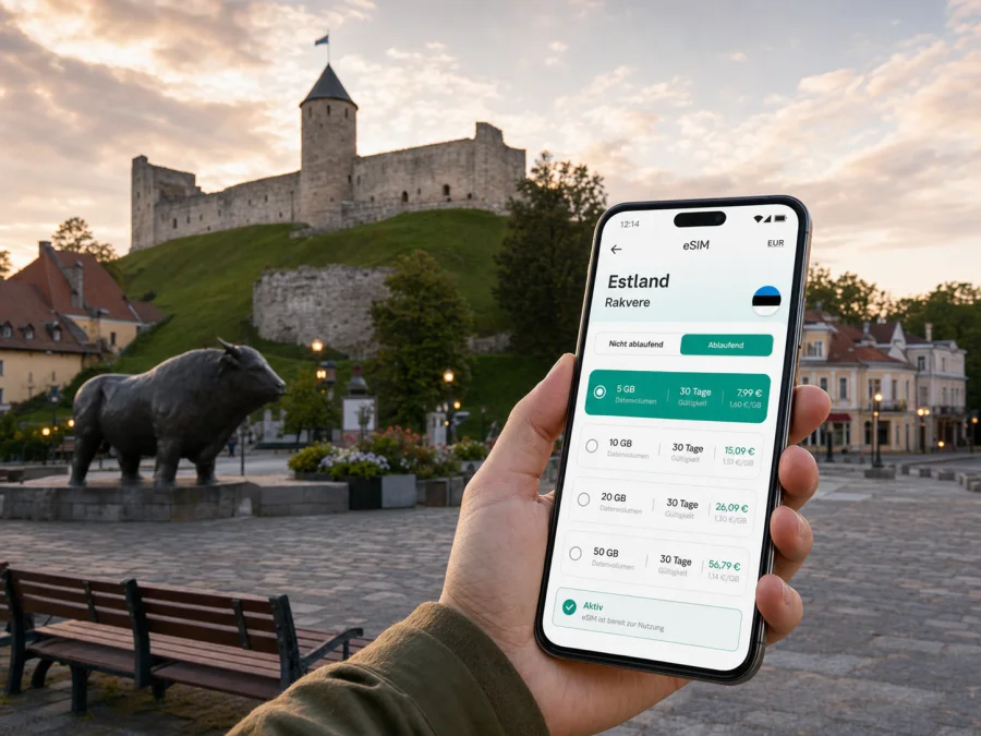 Rakvere eSIM: mobiles Internet in Estland