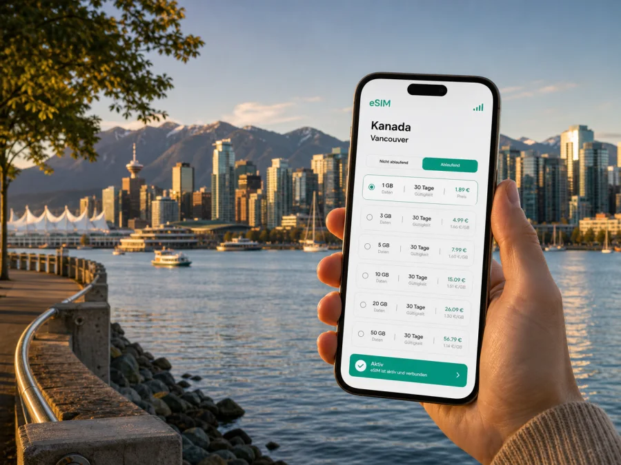 Vancouver eSIM: mobiles Internet in Kanada