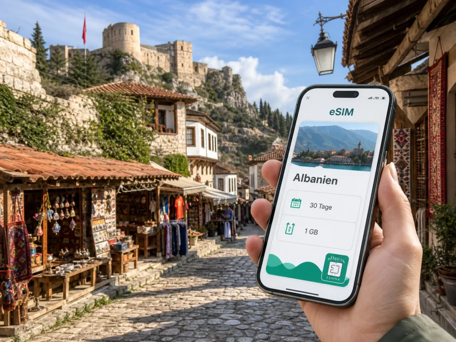 Kruje eSIM: mobiles Internet für Albanien