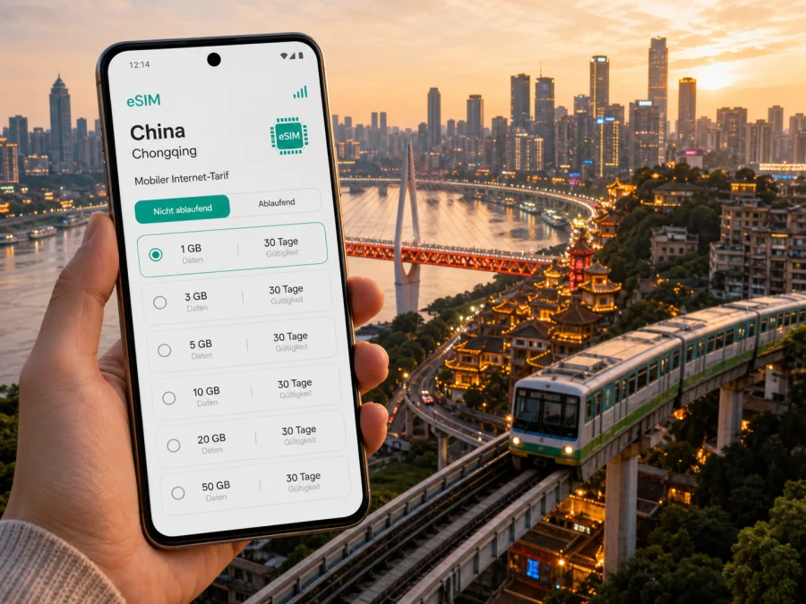 Chongqing eSIM: mobiles Internet auf Reisen