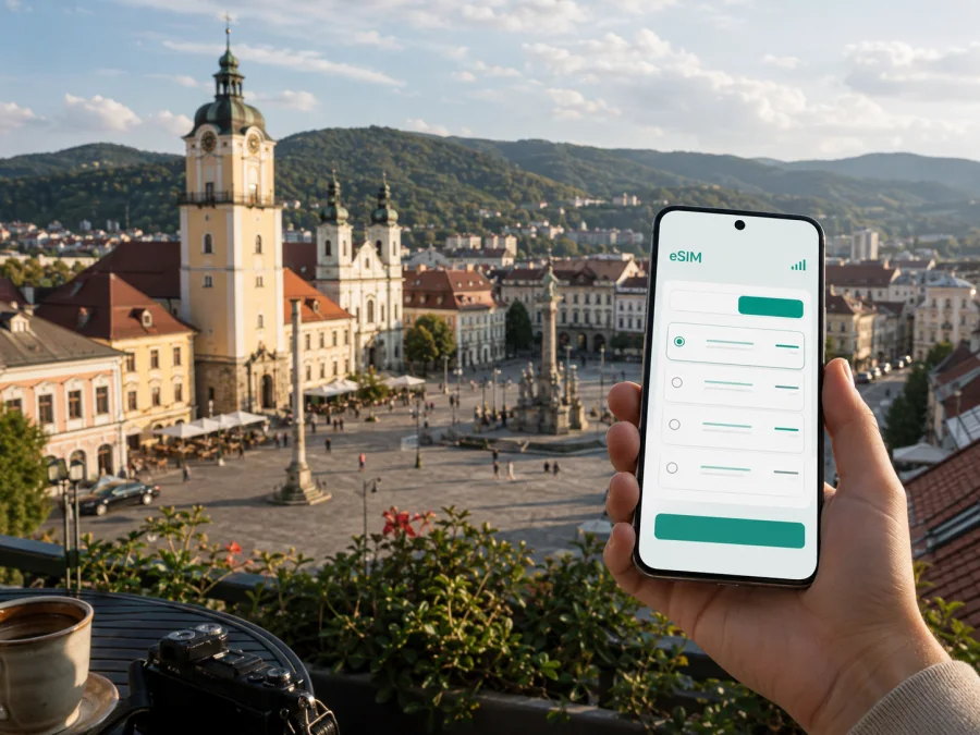 eSIM für Banska Bystrica: Internet unterwegs