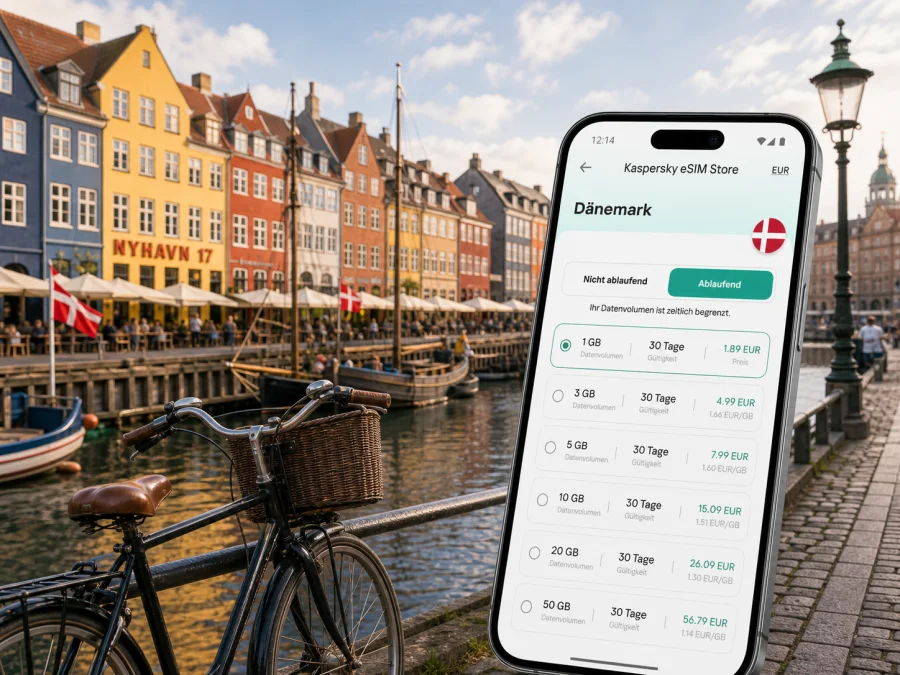 Kopenhagen eSIM: mobiles Internet in Dänemark