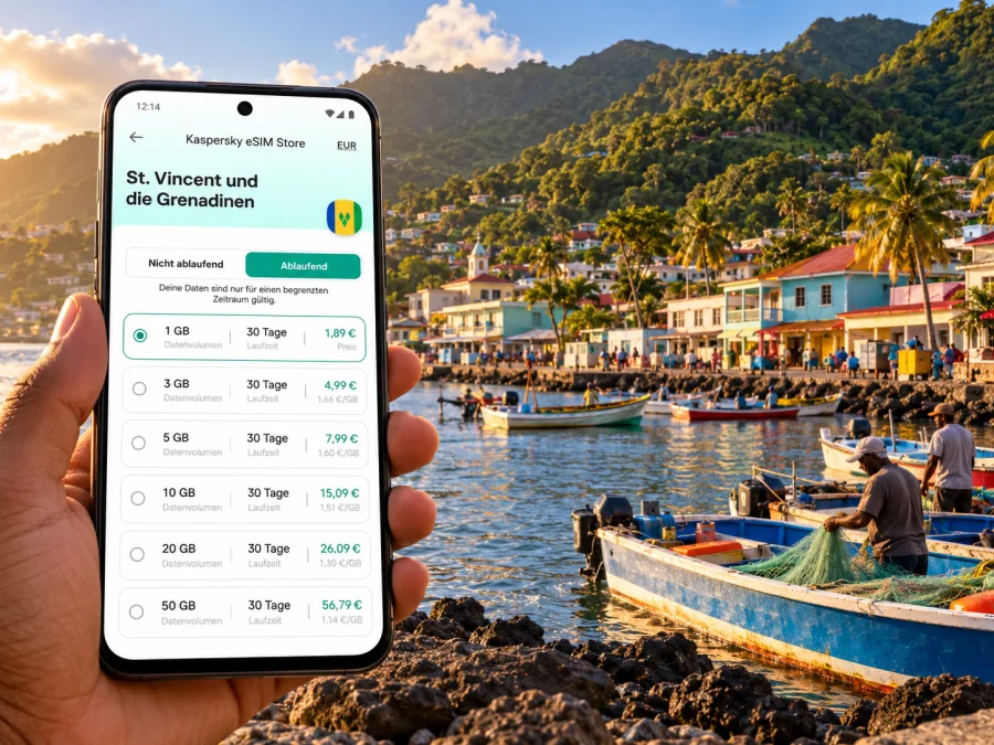 Barrouallie eSIM: mobiles Internet auf St. Vincent