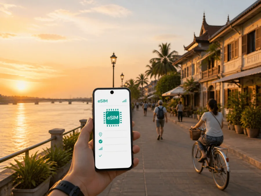 eSIM für Savannakhet: Internet in Laos