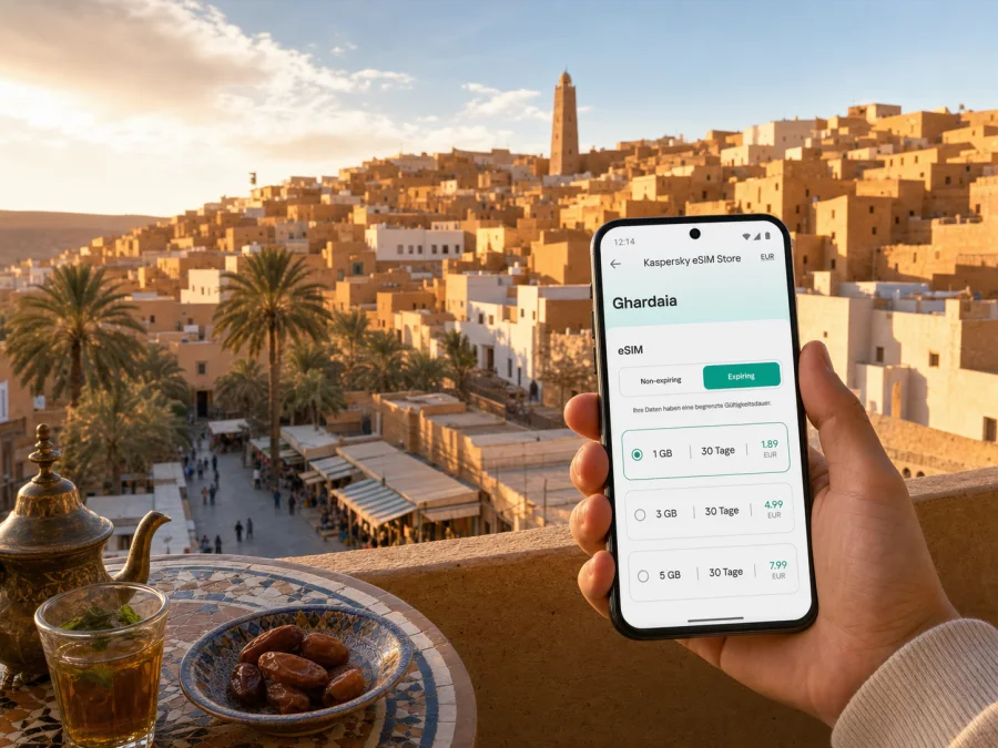 Ghardaia eSIM: Internet für Algerien-Reisen