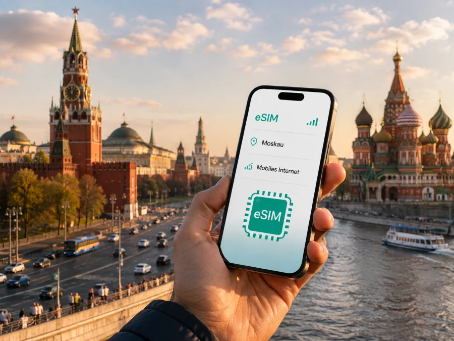 Moskau eSIM: mobiles Internet auf Reisen