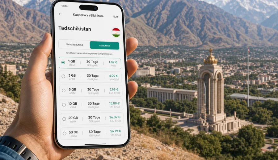 eSIM Tadschikistan: Internet auf Reisen