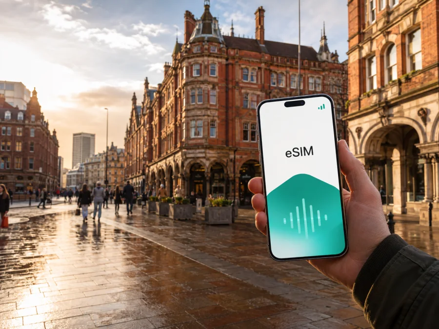 Leeds eSIM: mobile Verbindung und Internet