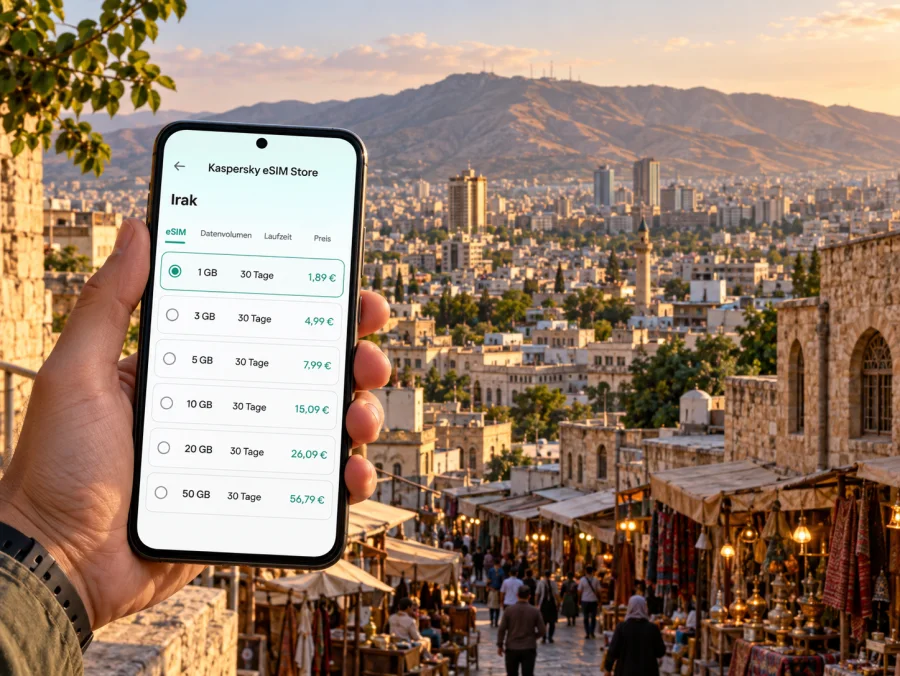Sulaimaniyya mit eSIM: Internet für die Städtereise