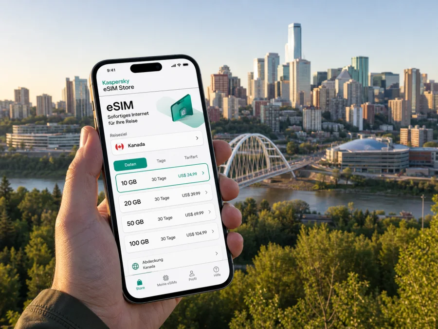 Edmonton eSIM: mobiles Internet für Kanada
