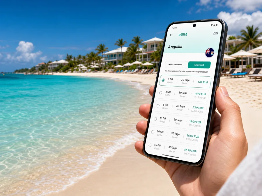 eSIM in Meads Bay: Internet für Anguilla