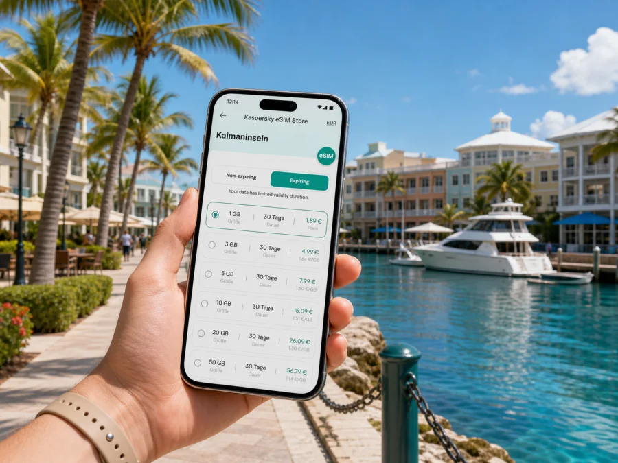 Camana Bay eSIM: Internet für Ihre Reise