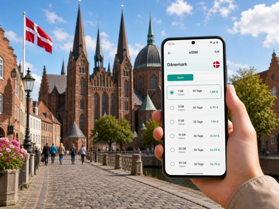 Roskilde eSIM: mobiles Internet für Dänemark
