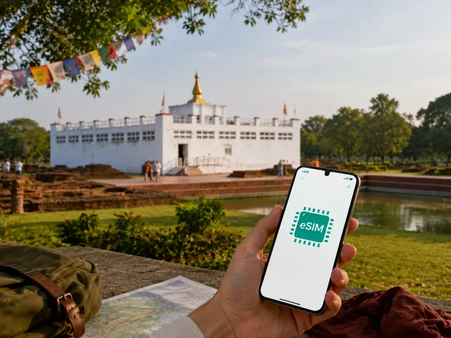 eSIM für Lumbini: mobiles Internet in Nepal