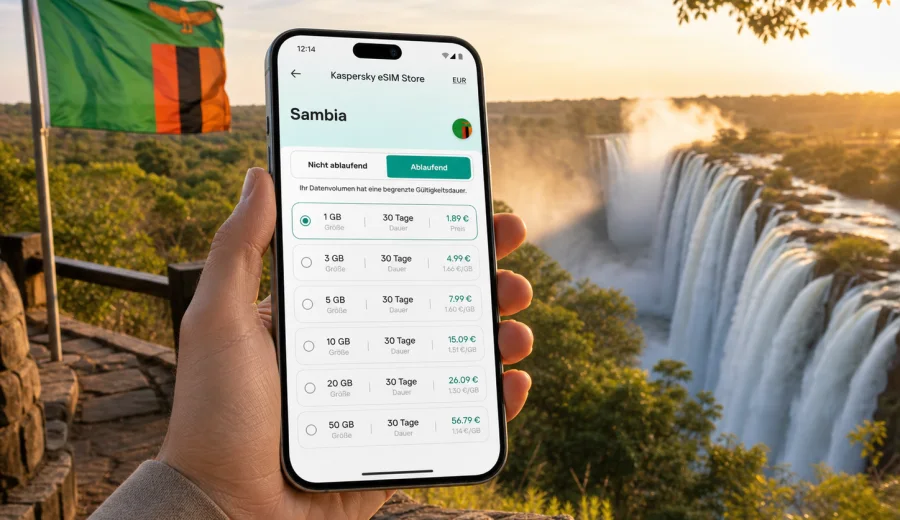 eSIM Sambia: mobiles Internet auf Reisen