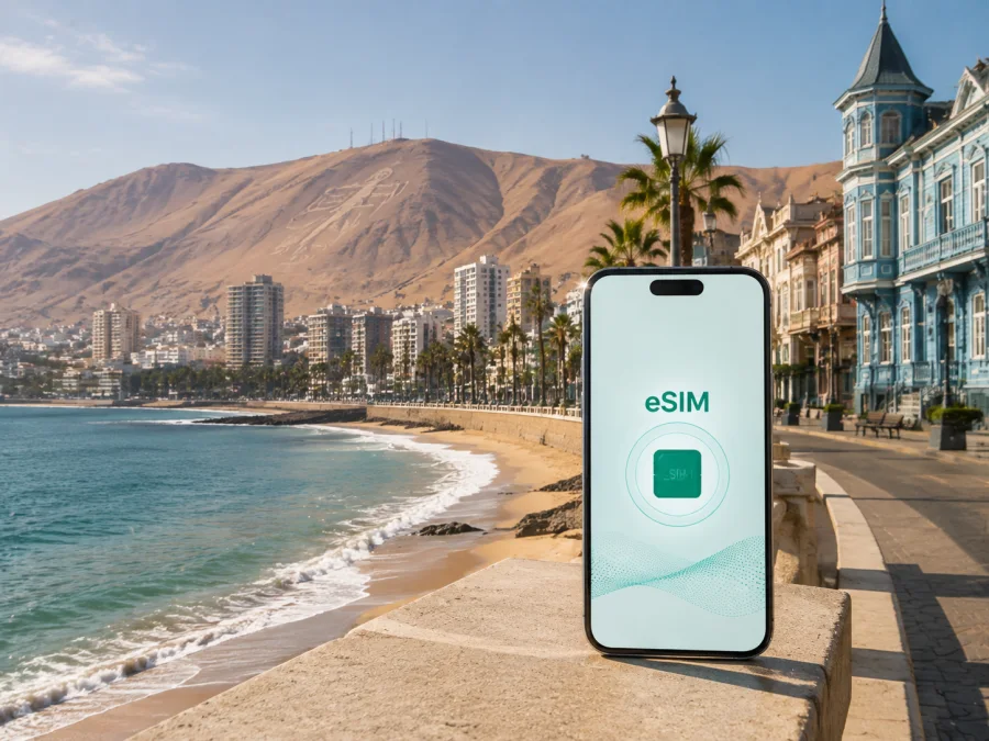 Iquique eSIM: Mobiles Internet in Chile