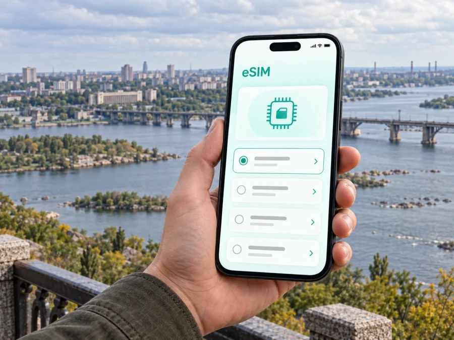 Saporischschja: eSIM für Internet und mobile Daten